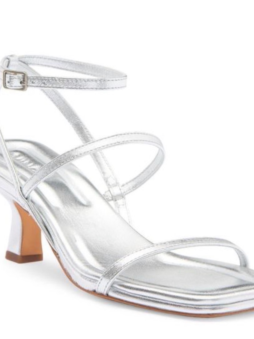 Vince Callie Kitten Heel In Silver Size 6